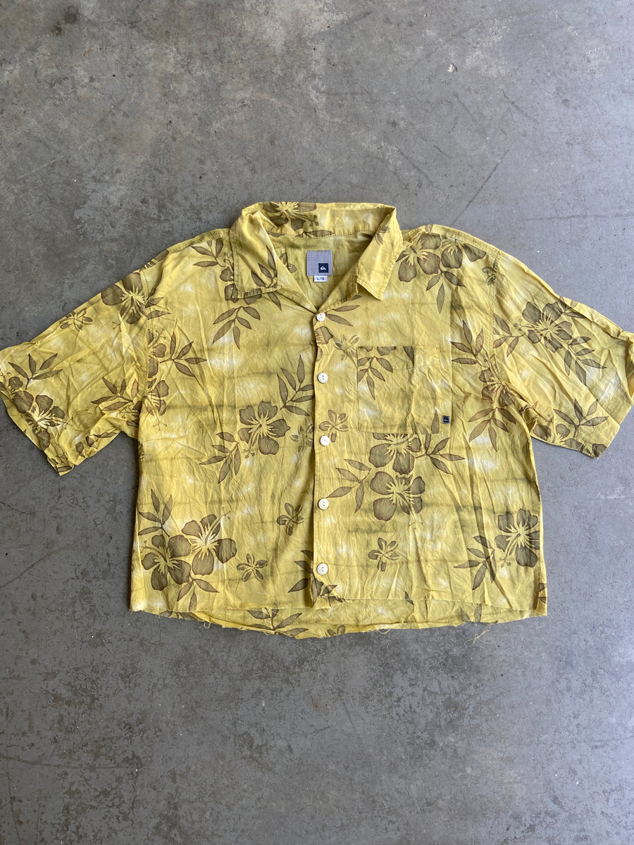 2000s Quiksilver Cropped Button-Up Shirt