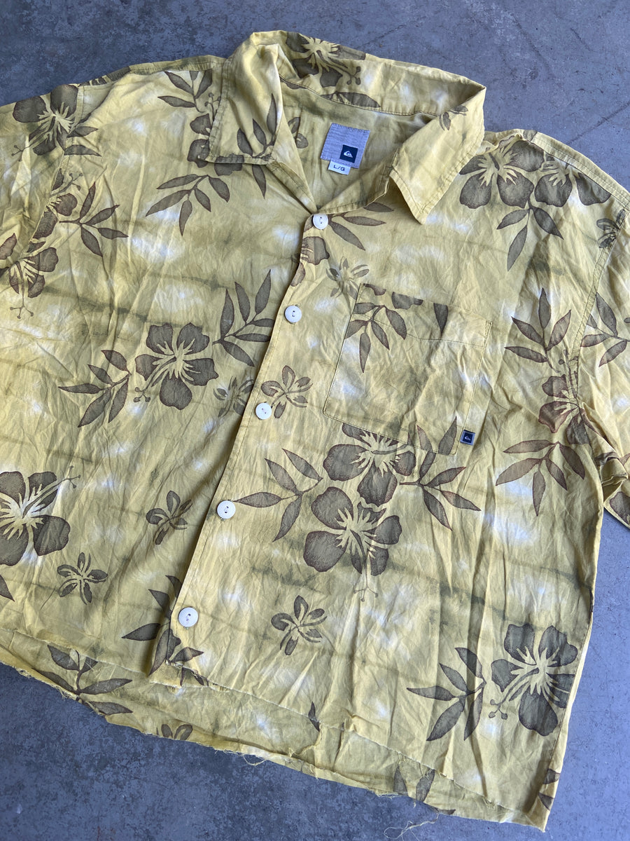 2000s Quiksilver Cropped Button-Up Shirt