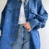 90s Billabong Button-Down Denim Shacket