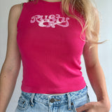Vintage 90s/Early 2000s Rusty Cropped Tank Top