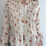 90s/Early 2000s Roxy Long Sleeve Floral Blouse