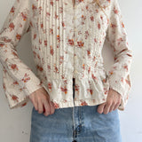 90s/Early 2000s Roxy Long Sleeve Floral Blouse
