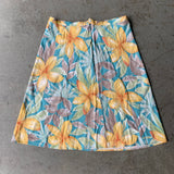 90s Hawaiian Floral Midi Skirt