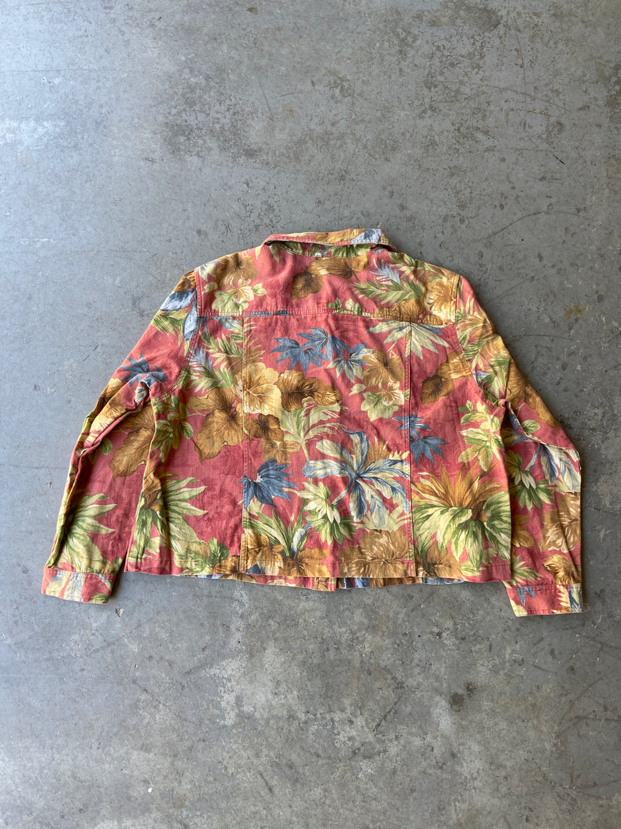 90s Tropical Denim Jacket