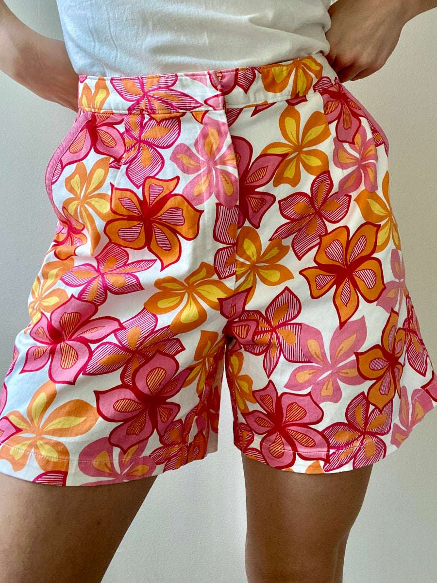 Early 2000s Tropical Denim Shorts